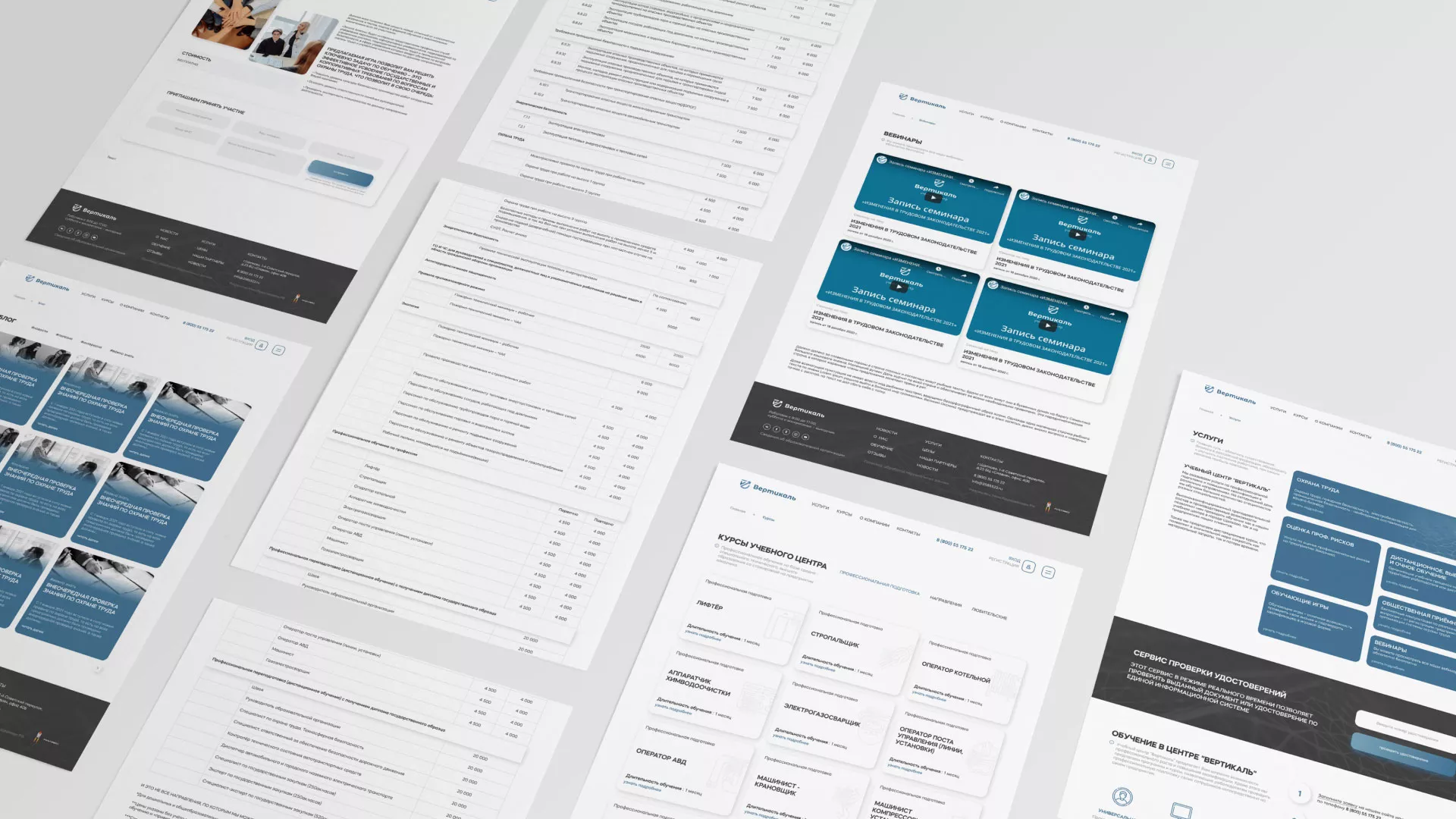 Создание сайта учебного центра «Вертикаль» в Вытегре