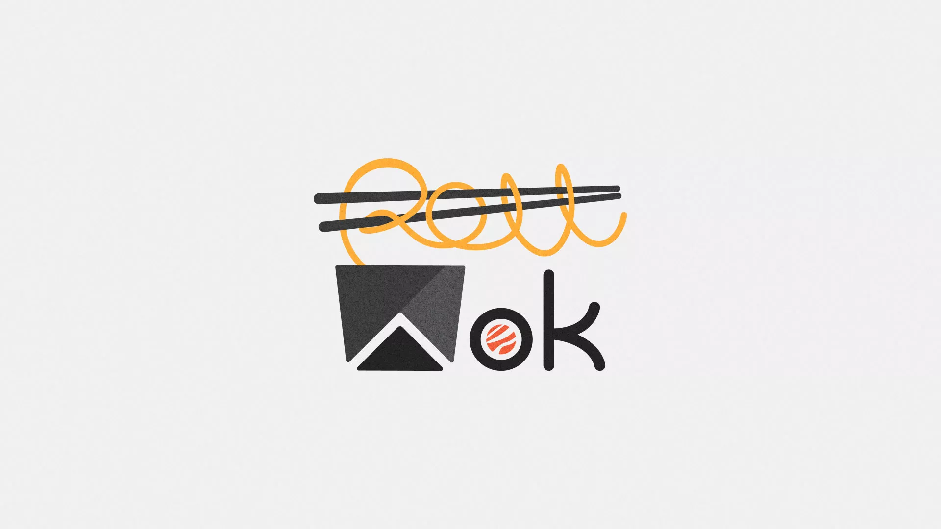 Разработка логотипа суши-бара «Roll Wok Club» в Вытегре