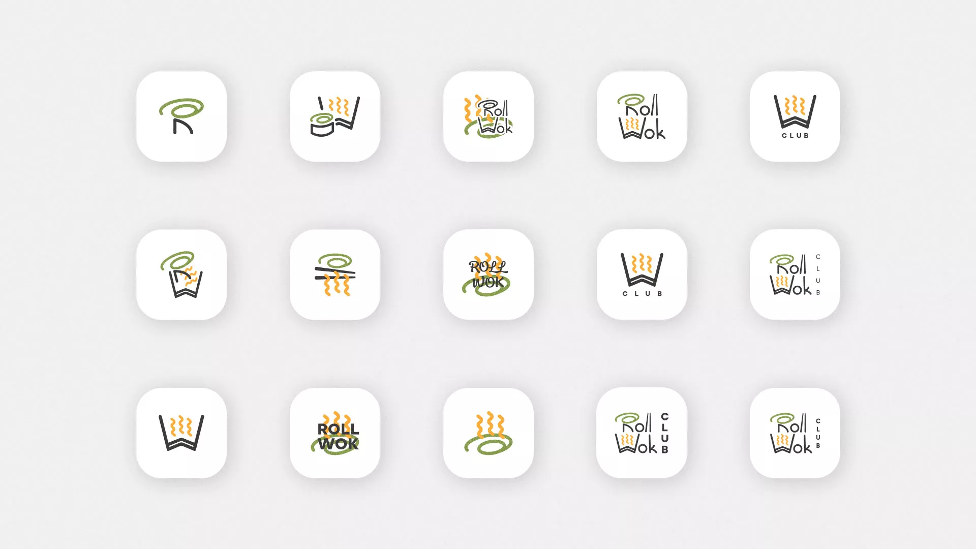 Разработка иконки приложения суши-бара «Roll Wok Club» в Вытегре